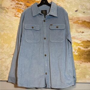 Buffalo David Bitton Corduroy Jeremias Shacket Mens XL Blue Shirt Jacket